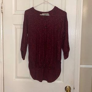 Francesca’s Bernette Button Henley Top
